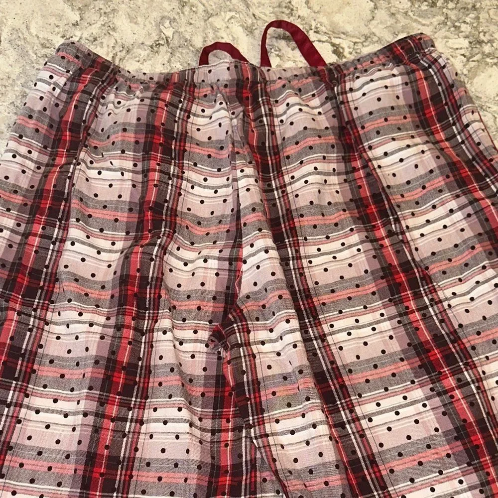 Victoria's Secret Red and White Plaid Pajama Pants